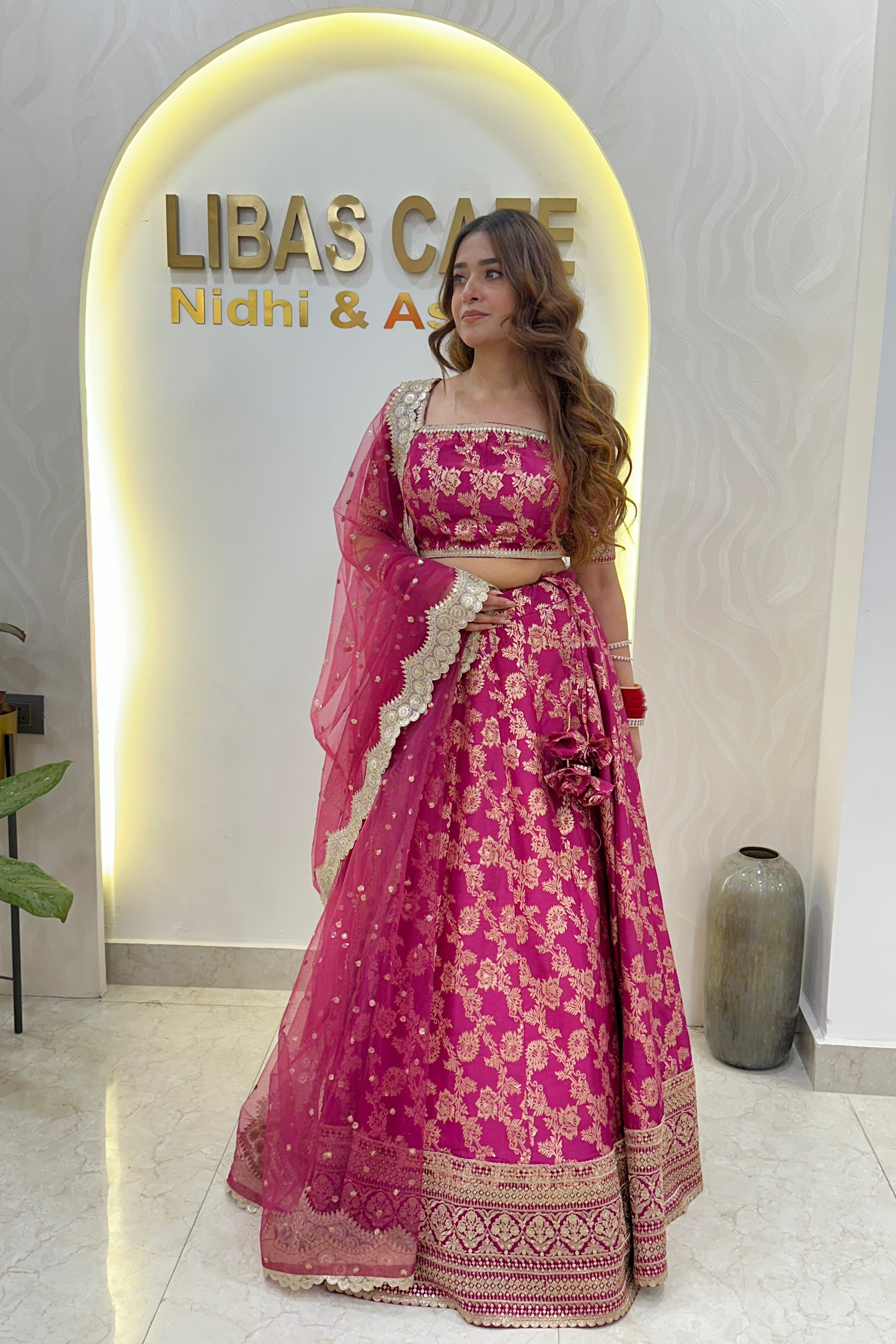 Pink Banarasi Lehenga